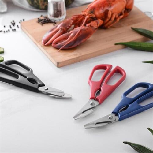 JOYLIVE Detachable Food Scissors Kitchen Tools Multifunctional Fish Lobster Shrimp Crabs Shears Stainless Steel Seafood Scissors