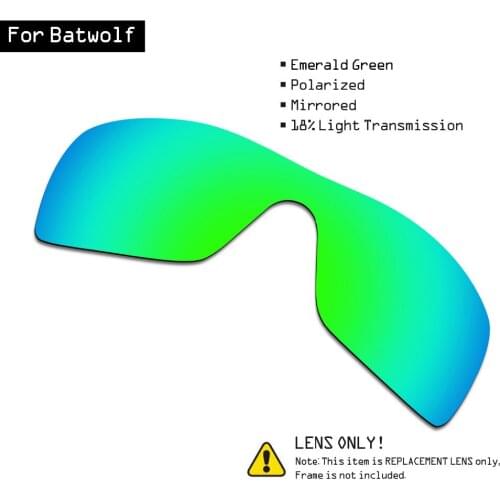 SmartVLT Polarized Sunglasses Replacement Lenses for Oakley Batwolf - Emerald Green
