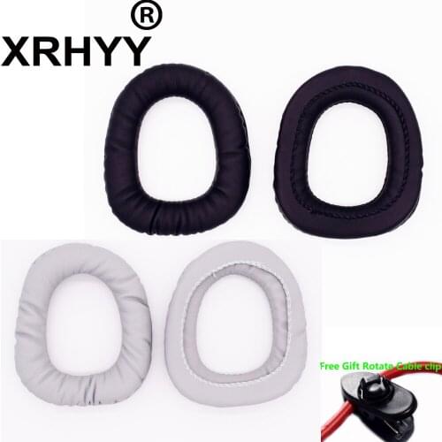 XRHYY Replacement Ear Pads Cushions Earpad Foam Cover For Somic G909 G909S G909N G909L Headphones + Free Rotate Cable Clip