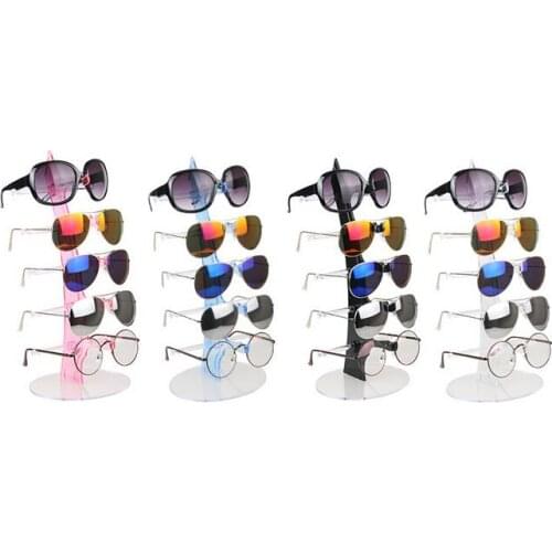 Free Shipping Fashion Sail 5 Pairs Glasses Display Stand Counter Plastic Sunglasses Display Props Sunglasses Display Rack