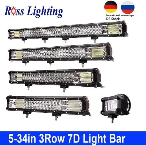 Offroad LED Light Bar Spot Flood Combo 5" 12" 20" 23" 34inch LED Bar for Car Tractor Truck SUV ATV 4WD 12V 24V Driving Lamp