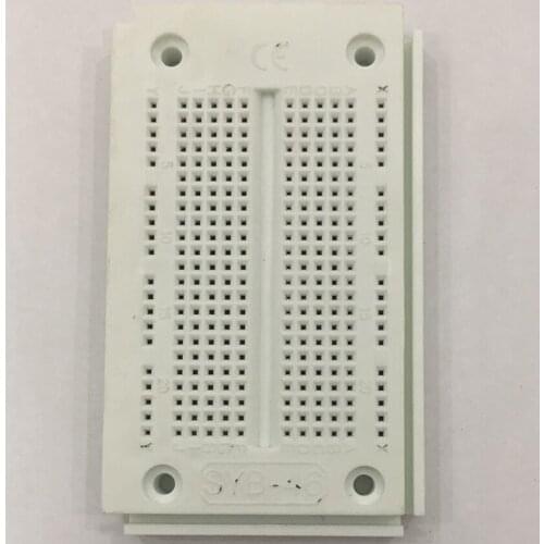 SYB-46 White ABS Plastic RGB LED Driver Mini Solderless Prototype Breadboard 46 Tie-points Hole Circuit PCB Board Protoboard