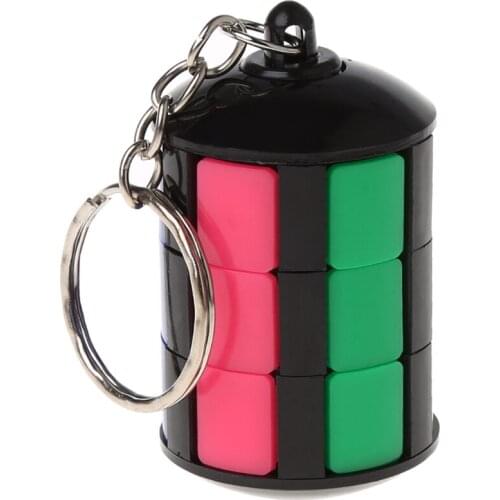 Smart Tower Blocks Pendants Puzzle Educational Toy Magic Cube Keychain Y4UD
