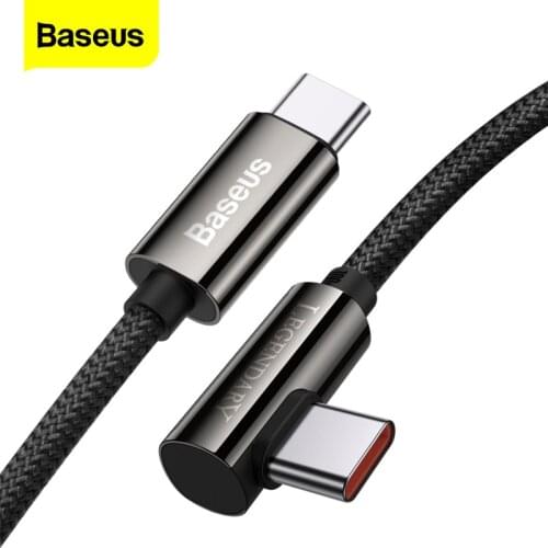 Baseus 100W USB C To USB Type C Cable USBC PD Fast Charger Cord USB-C Type-c Cable For Xiaomi mi 10 Pro Samsung S20 Macbook iPad