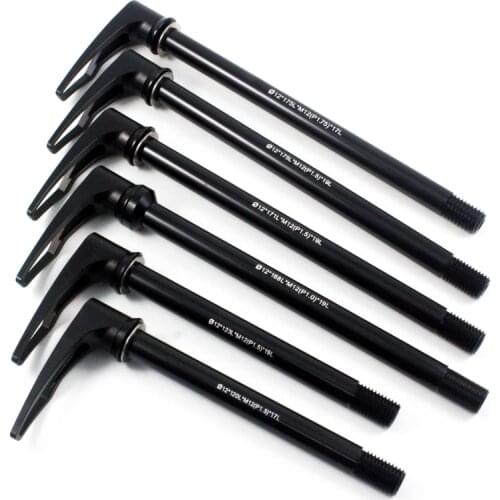 Bicycle Thru Axle Bike Hubs Tube Shaft Skewers Front Rear Axle with Quick Release 175mm 171mm 168mm 123mm 120mm P1.5 P1.75