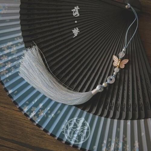 Handmade vintage nbutterfly tassel Pendant hanfu dress Fan chi-pao Pendant Ancient Chinese accessories Bag packing