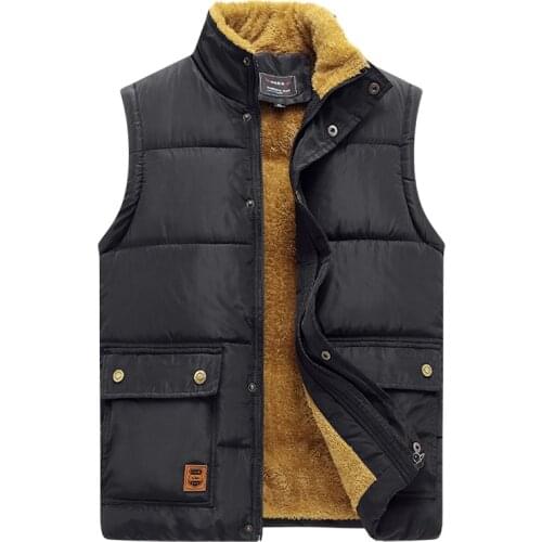 Winter Men Coats Thicken Vest Mens Warm Sleeveless Jacket Men Winter Waistcoat Mens Vest Casual Jacket Coat Plus Size 6XL 7XL