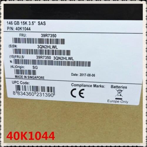 100%New In box 3 year warranty 40K1044 39R7350 15K 146G SAS X3650 X3550 26k5699 Need more angles photos, please contact me