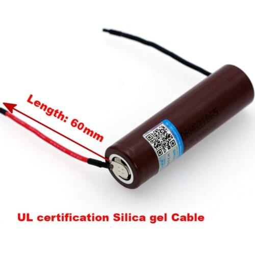 3 PCS.. VariCore HG2 3000 mAh Li-lon Battery 18650 3.7V Power Rechargeable Battery 20A Discharge + DIY Silica Gel Cable
