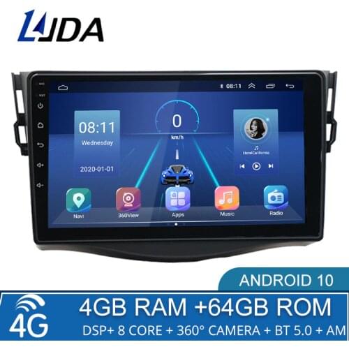 4G+64G DSP Android 10 Car Multimedia Player For Toyota RAV4 Rav 4 2007 2008-2012 2 Din Car Radio GPS Navi Stereo WiFi no dvd