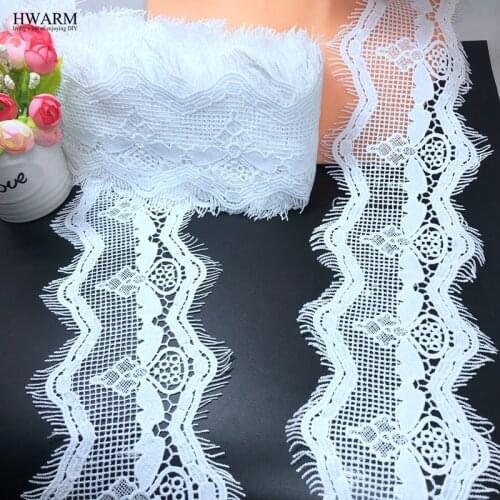 5yard High Quality 12cm wedding eyelash arts craft african lace fabric sewing trim accessories DIY handwork water-soluble lace