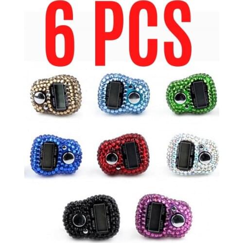 6 Pcs Rotating Prayer Beads With Led Digital Counter Portable Finger Tasbeeh Luxury Misbaha with Stones Islamic Tasbih Muslim