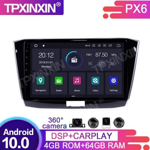 64GB Android 10.0 For Volkswagen Passat 2016-2018 Car Multimedia Player GPS Navigation Headunit Radio Audio Stereo Tape Recorder
