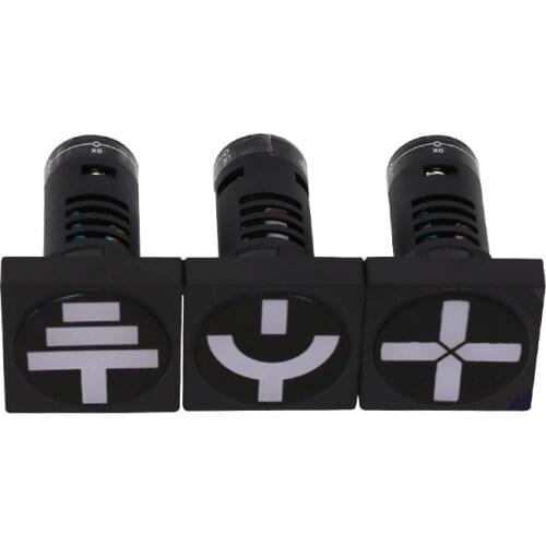 AD16-22WF/D Square Circuit Breaker Position Indicator Grounding Isolating Switch Indicator 22mm Indicator Signal Light 24V 220V