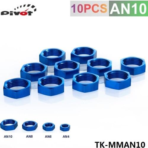 Turbo fitting AN10 AN-10 7/8"-14 adapter bulkhead nut Aluminum Finish Nut Seal Lock Fitting Adapter TK-MMAN10
