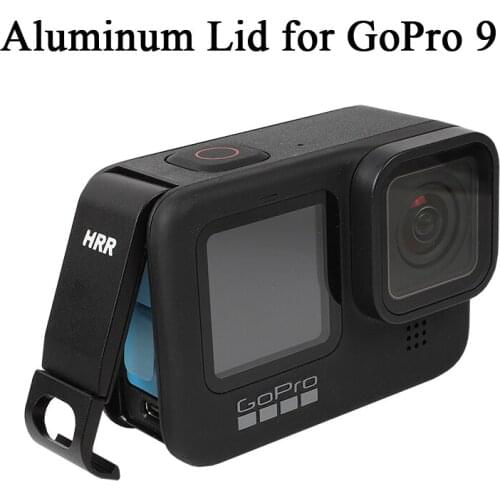 Aluminum Cover for GoPro 9 Battery Case Go Pro Hero9 Black Side Lid Replace Accessories Rechargeable