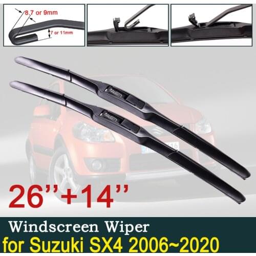 Car Wiper Blades for Suzuki SX4 2006~2020 Maruti SX-4 S-Cross Front Windscreen Wipers Car Accessories Stickers 2007 2008 2009