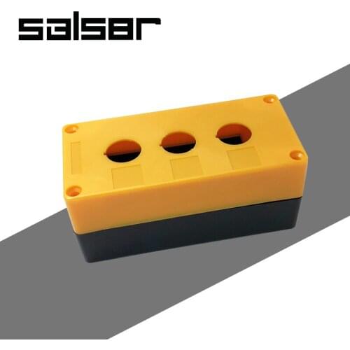 BX3-22 Push Button Switch Box Three Holes 22mm Waterproof Control 3 Positions Equipment Lift Elevator Urgent Plastic Shell