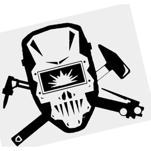 S51189 Various Sizes/Colors Car Stickers Vinyl Decal Welder Skull Motorcycle Decorative Accessories Waterproof