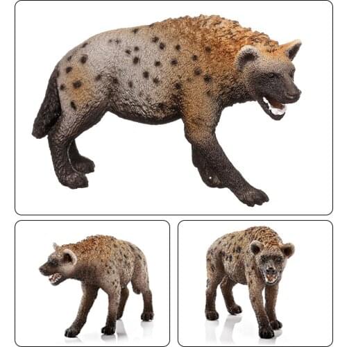 New 3.4inch Wildings Animal PVC Hyena Model Figure Kids Preschool Figurine Toy Collectible Doll Figure For Kid Gifts Home Decor