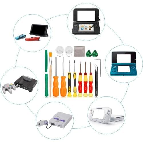 Hot Sale 17 in 1 Professional Security Game Bit Nintendo Switch Repair kit for Nintendo Nintend Switch 3DS 2DS Gamecube