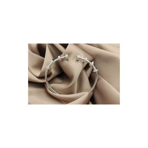 Cubic zirconia Ring Pattern Imported Bracelet