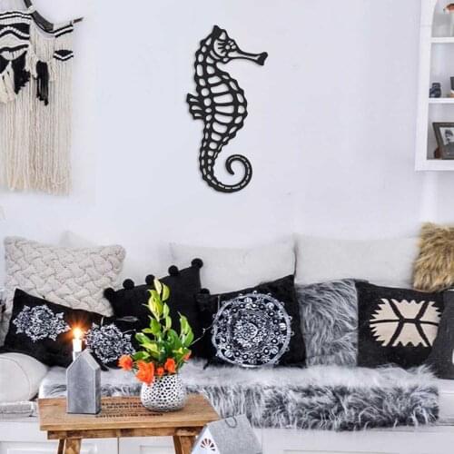 SEA HORSE METAL WALL DECORATION DECOR STYLISH DESIGNER LUXURY ART MODERN