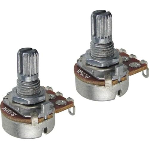 NEW 2pcs Short Shaft Mini Guitar Potentiometer A250K/B250K/A500K/B500K Pots Choose for Electric Guitar Accessories