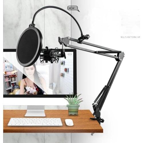 Microphone Stand Desktop Mic Clip Holder Tripod Nb35 Live Cantilever Bracket Universal Microphone Bracket dropshipping