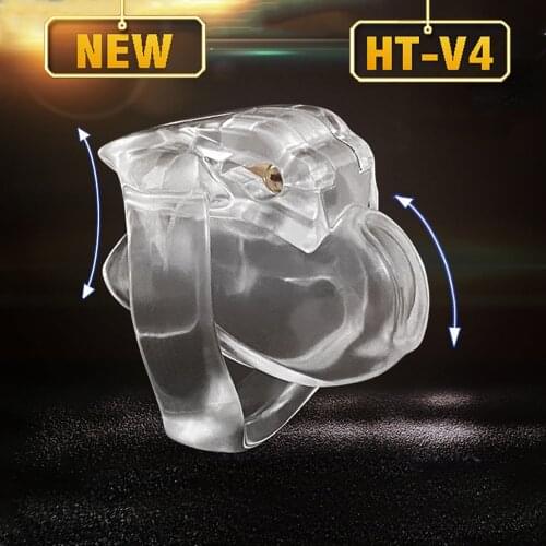 The New Listing HT V4 Male Chastity-Device Cock-Cage Ring BDSM Penis Cage Male Chastity Belt Cock-rings Sex Toys For Men V3