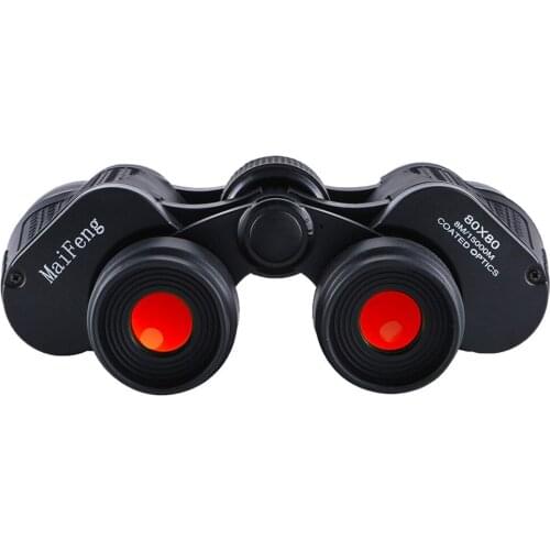 New 80x80 Telescope Binoculars High-Powered High-Definition Low-Light Night Vision Rangefinder Double Red Film Telescope