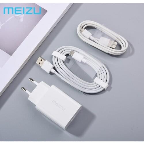 Original Meizu UP1220E Charger 12V 2A Fast Charging Power Wall Adapter Type C/Micro Cable For Meizu 18 17 Pro 16th 6 7 Plus mx4