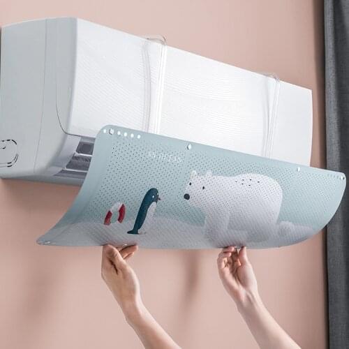 Adjustable Air Conditioning Cover Wind Deflector Windshield Air Conditioner Tools Air Baffle Shield Home Office Accessories WF