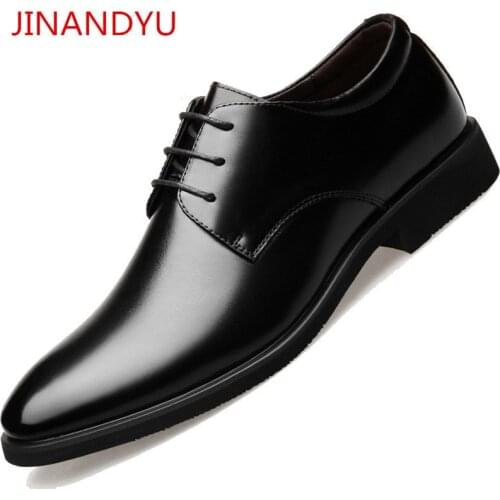 Hidden Heel Oxford Shoes for Men Genuine Leather Suit Brown Black Dress Shoes Men Elegant Comfy Business Shoes Man Elevator Shoe