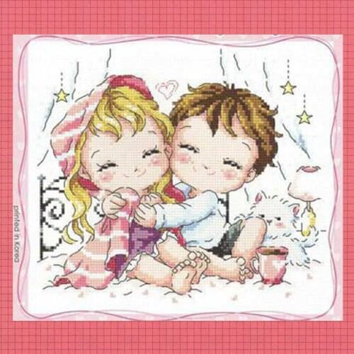SO3213 Korean Love Mini Cartoon Package Craft Stich Cross Stitch Needlework Embroidery Crafts Counted Cross-Stitching Kits Gift