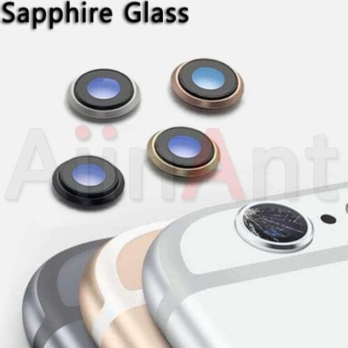 Original Sapphire Crystal Back Rear Camera Glass Ring For iPhone 6 6s Plus Camera Lens Ring Cover Replacement Repair Parts
