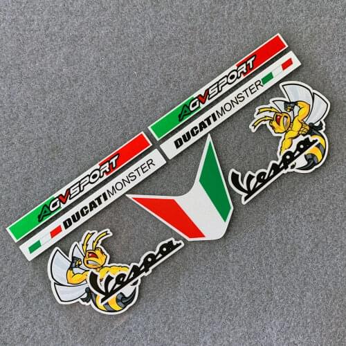 Reflective Motorcycle Decoration Helmet Stickers for Piaggio Vespa Primavera 150 SPRINT 150 GTS 300 ie LXV 125