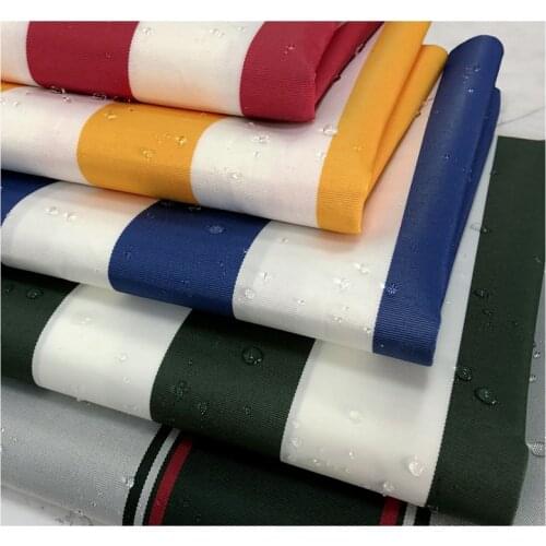Width 59" 600D thick Outdoor waterproof Fabric By the Yard Stripe Oxford cloth for sunscreen Sunshade Canopy