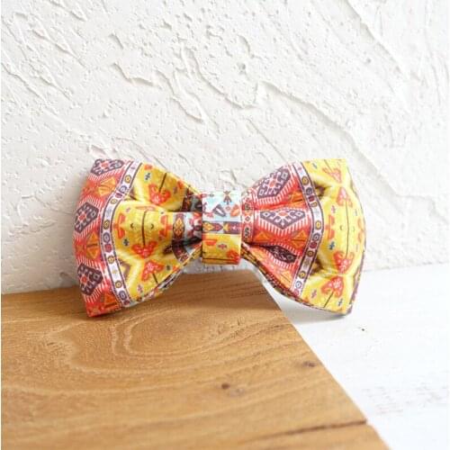 Ethnic Style Dog Bowtie Pets Collar Accessory Puppy Cat Pet Supplies Grooming Tools Dogs Dismountable Ornamental Bow Ties