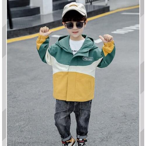 Zipper Spring Autumn Coat Outerwear Top Children Clothes Kids Costume Teenage School Boy Clothing High Quality