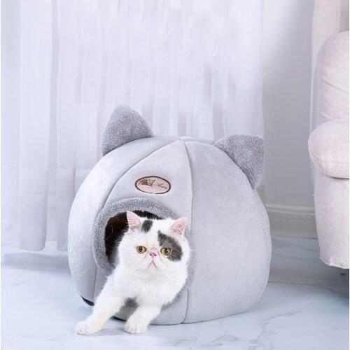 Winter House Cat Bed For Small Dogs Basket Foldable the house for Cats Pets Puppy Tent Cozy Cave Beds mat cushion cama gato