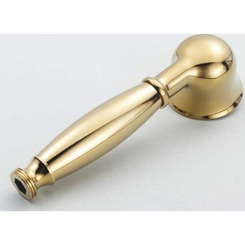 Gold Color Brass Bathroom Hand Held Shower Sprayer Head For Bath Saving Water Rainfall Shower Faucet ZD026