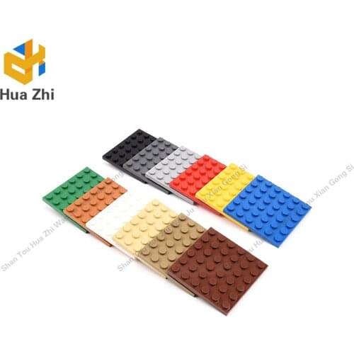 6PCS 3958 Plate 6 x 6Building Blocks MOC DIY Education Build Toys Brick