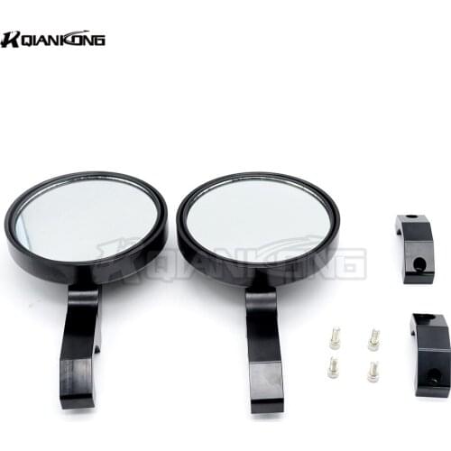 2" Round Billet Side Rear View Mirrors for 4.7" Clamp for Yamaha Viking and Viking 6 seater Polaris RZR XP1000 and XP4 1000