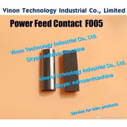 2pcs) A290-8101-X750 edm Power Feed Contact F005 23x7.7x2.8tmm for Fanuc 0A,0B,1A,1B series wedm machines edm electrode pin