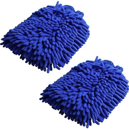 2pcs/pack Household Detailing Polishing Car Wash Mitt Ultra Soft Dust Remove Thickened Large Cleaning Glove Tools Scrubbing