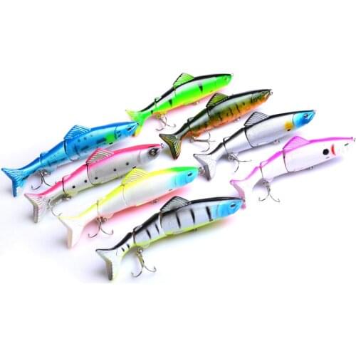8pcs 17.7g 125mm Fishing Wobblers Lure Wobbler Lures Bait For Fish Peche 3 Segments Minnow Swimbait Hard Baits With Steel Ball
