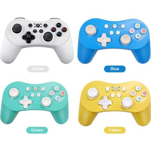 Wireless Bluetooth Gamepad Dual Motor Vibration Wireless Controller Built-in 400mA Battery For Switch Pro