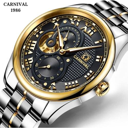 Automatic clock business men Mechanical watch men waterproof top brand luxury sapphire crystal watches relogio masculino 2019