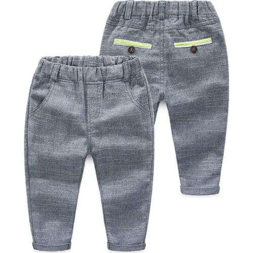2021 Spring Autumn Europe 3 4 5 6 7 8 10 12 Years Teenage Student Elastic Child Trousers Baby Kids Boys School Style Long Pants